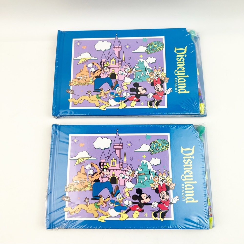 TWO Disneyland Autograph Photo Book Pen Play Park Mickey Friends New Seal